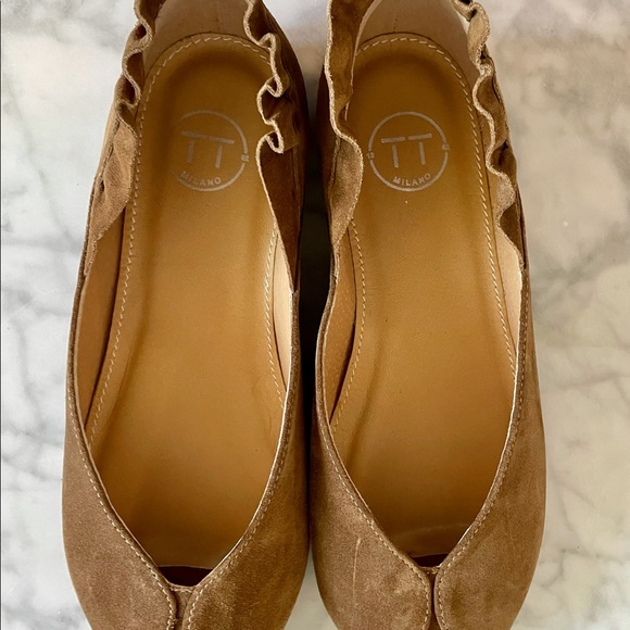 TT Milano suede open toe flats size 38 - Picture 5 of 8